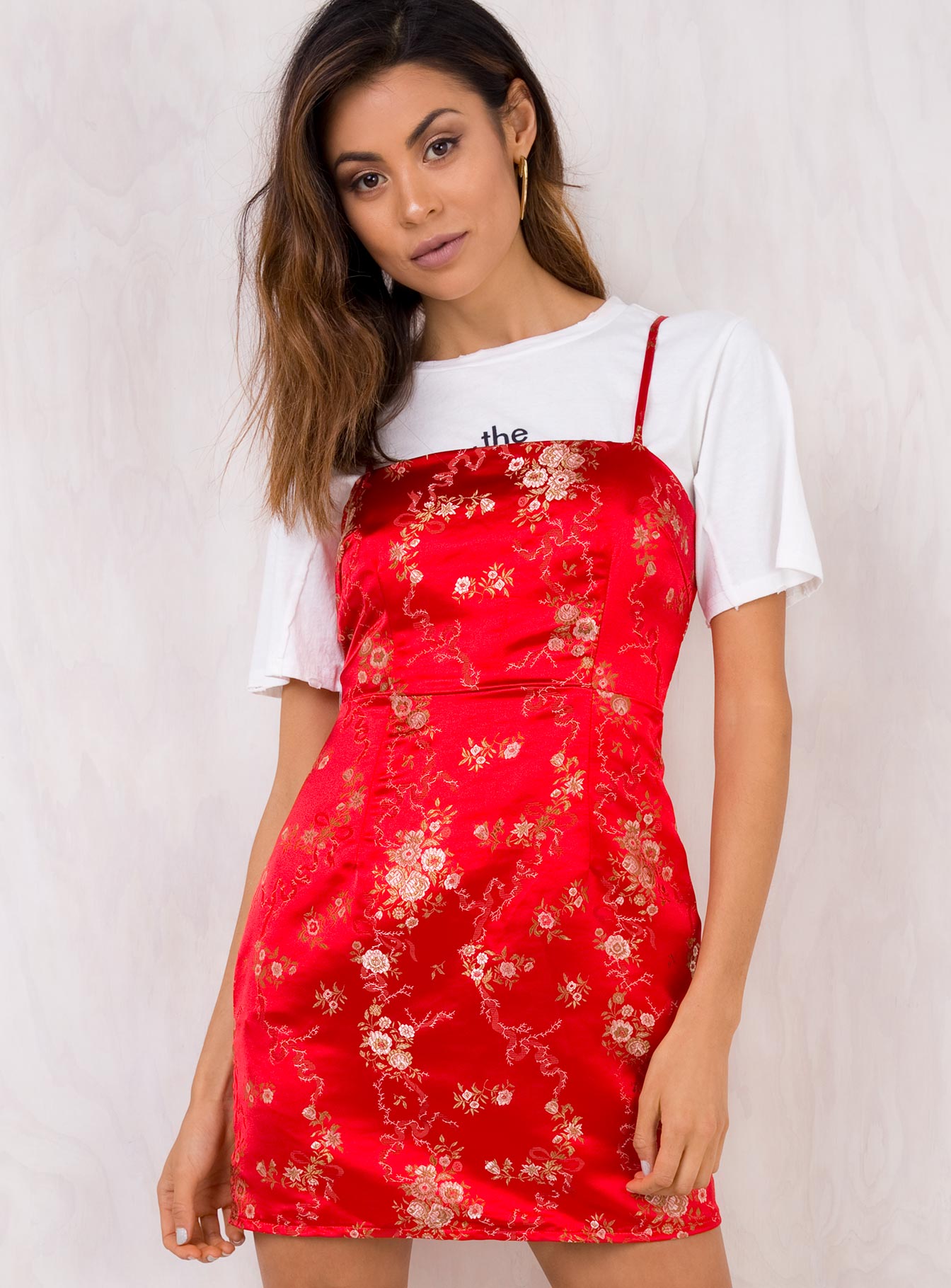 oriental dress red