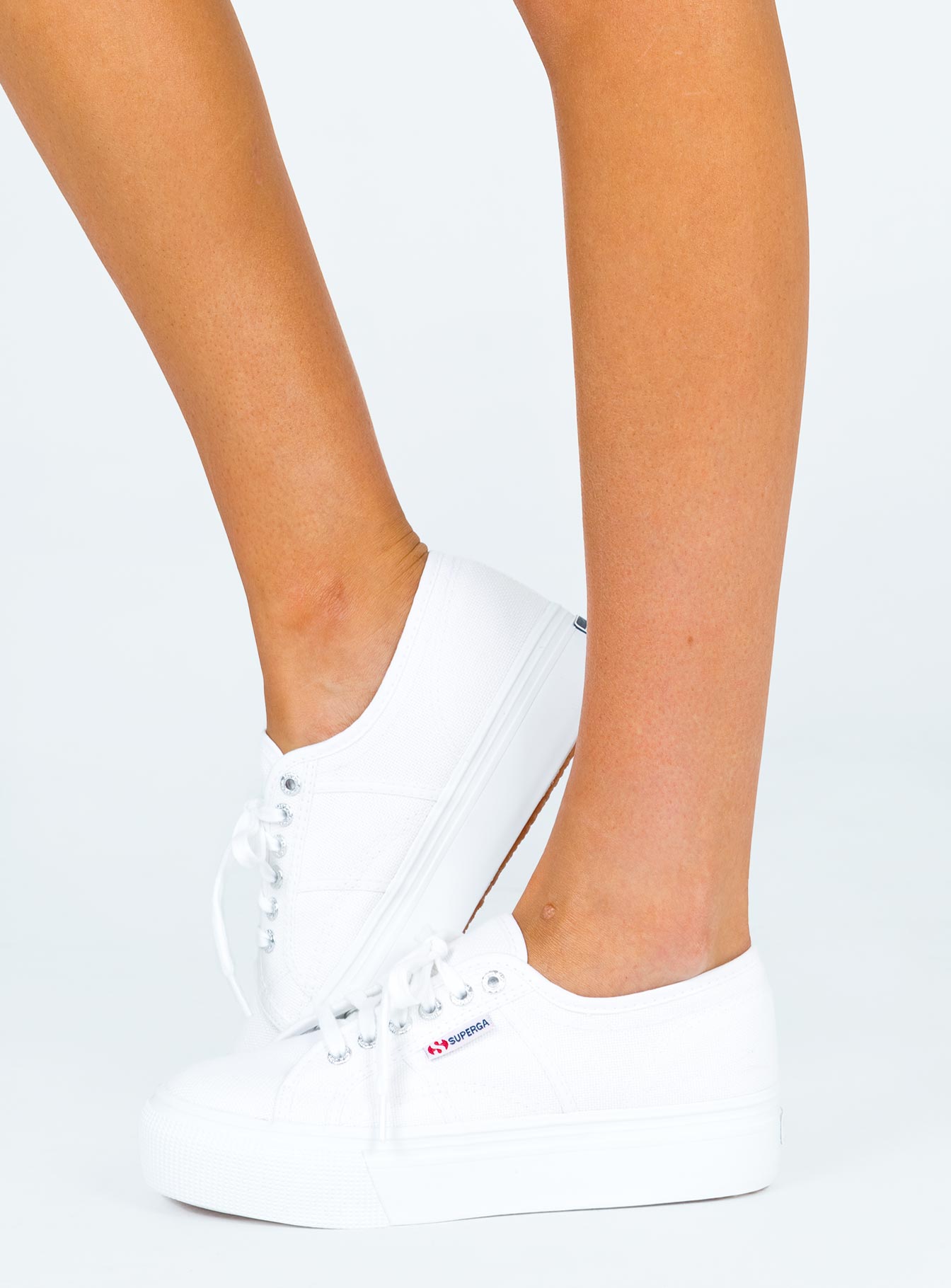 womens 2790a linea up and down platform sneakers in white canvas