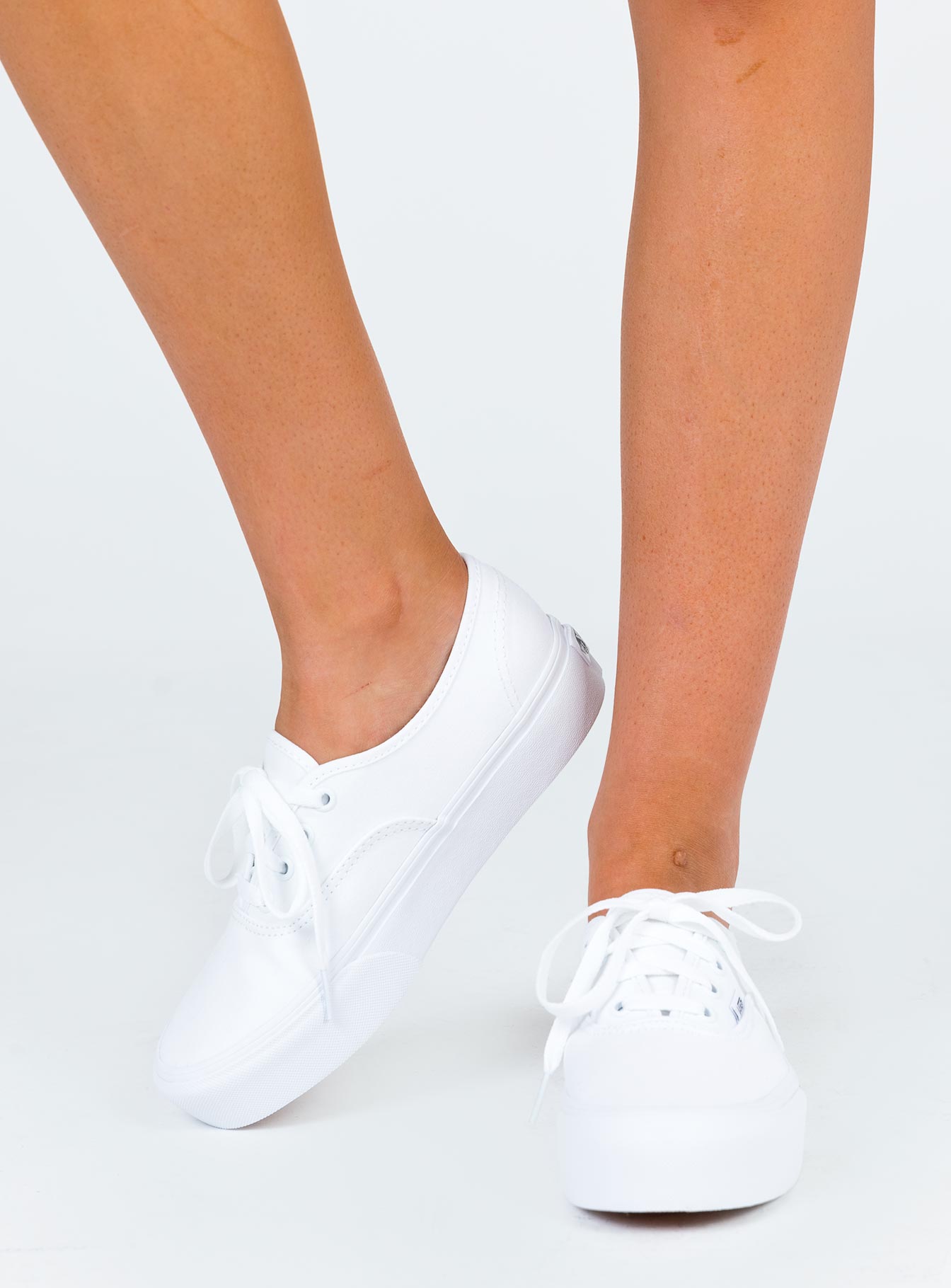 authentic platform vans white