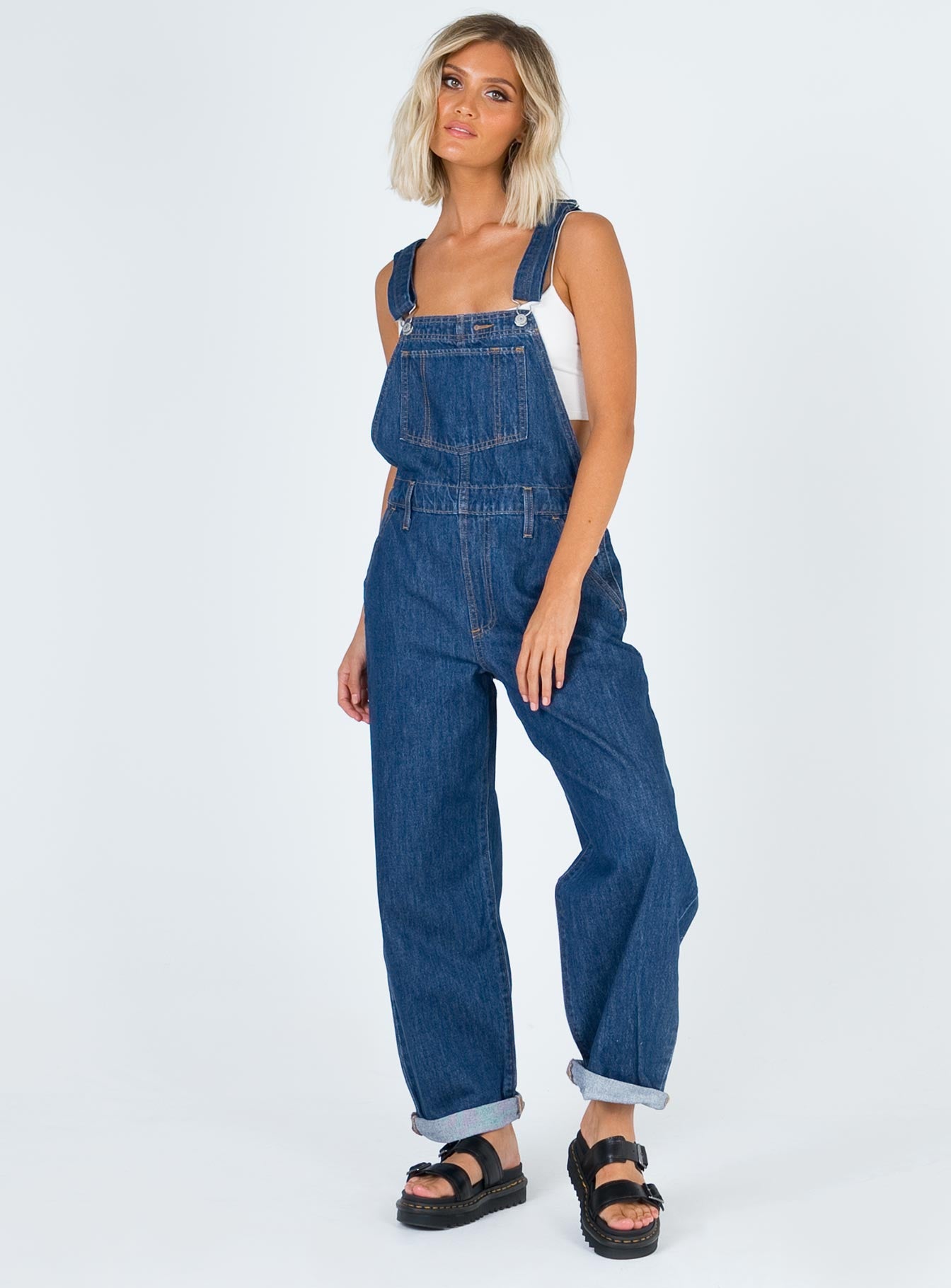 levi's baggy denim overalls