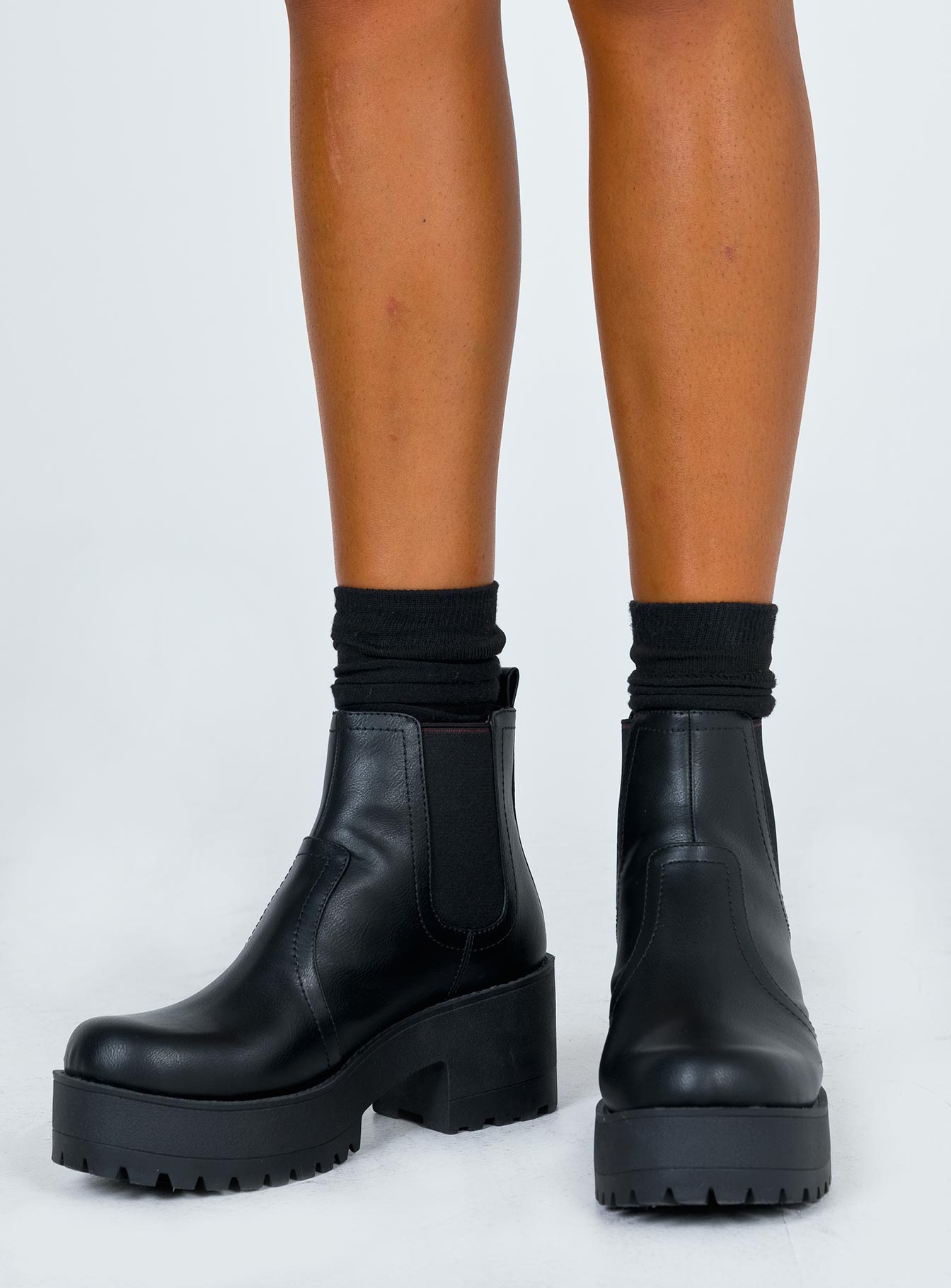 tall boots with stretch back
