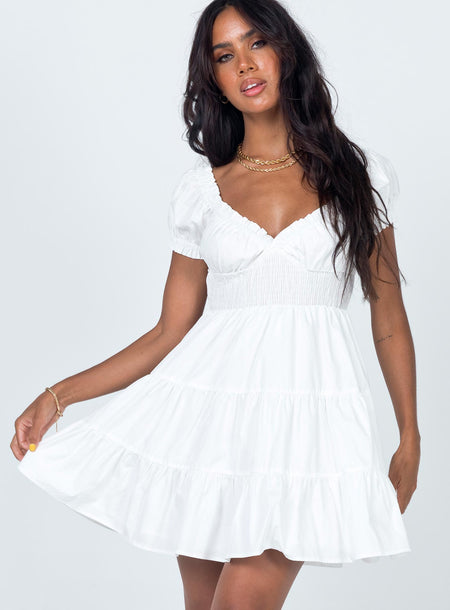 white dress summer dress Big sale - OFF 72%