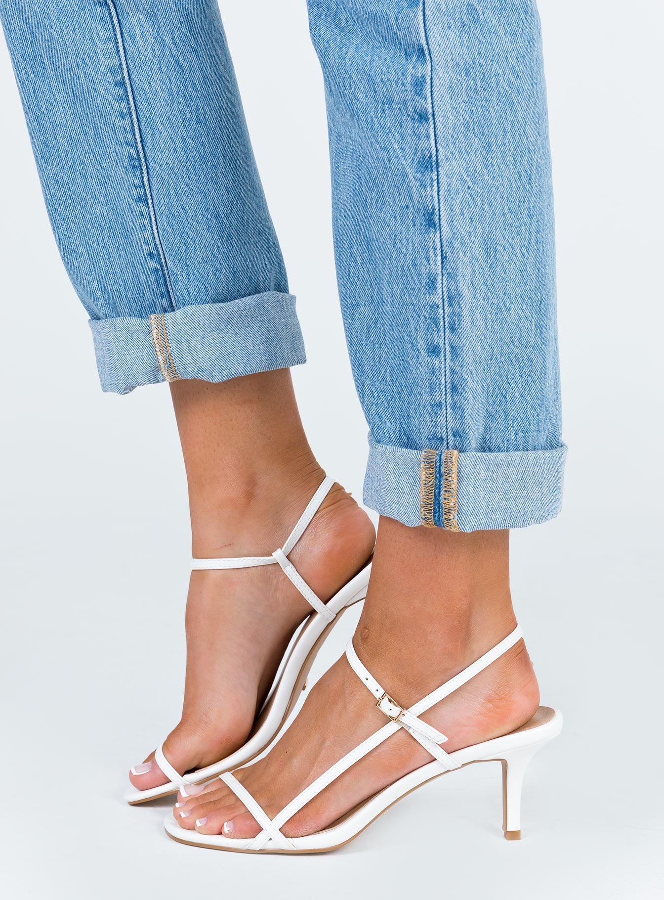 billini white heels