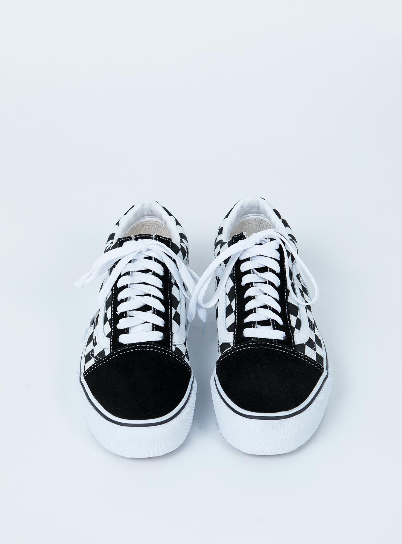 checkered vans old skool platform