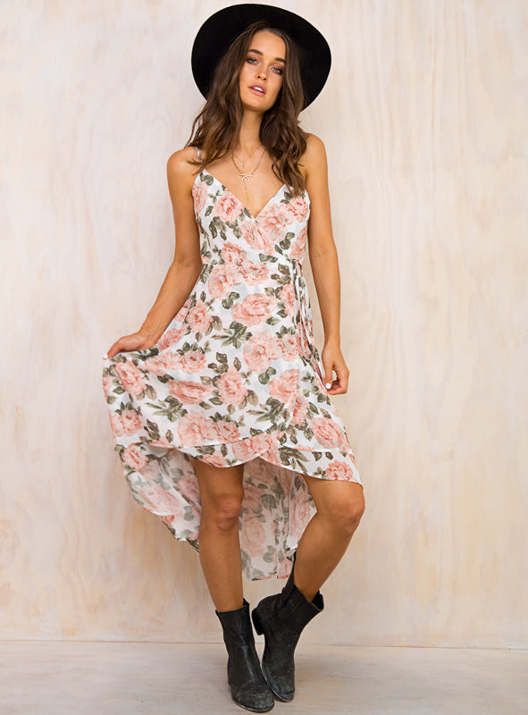 verona floral wrap dress