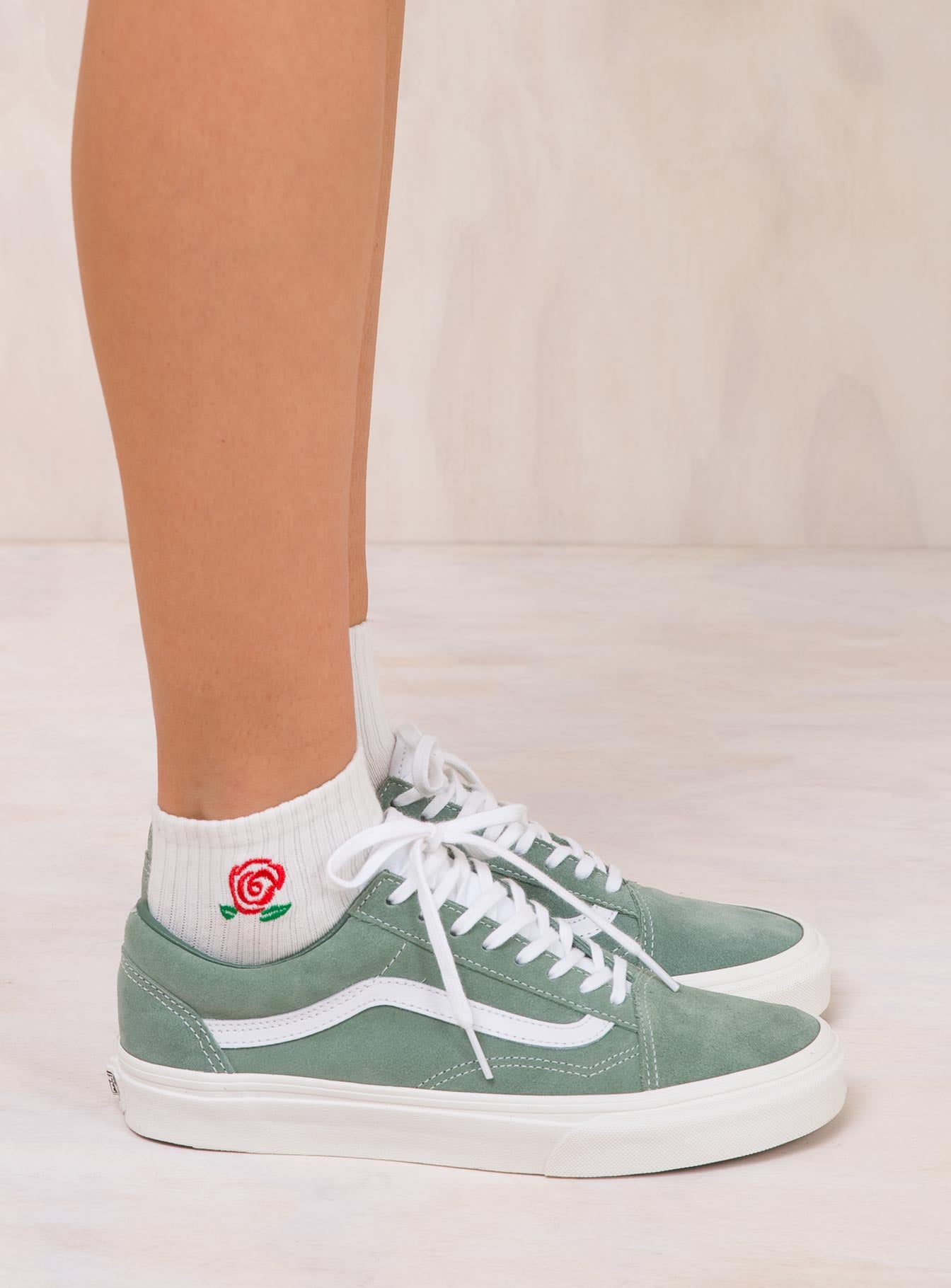 vans old skool sea spray true white