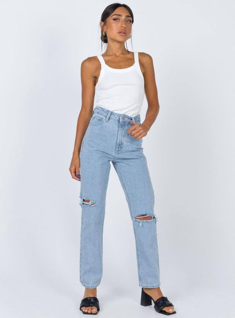 Abrand '94 High Slim Jeans Daisy Blue