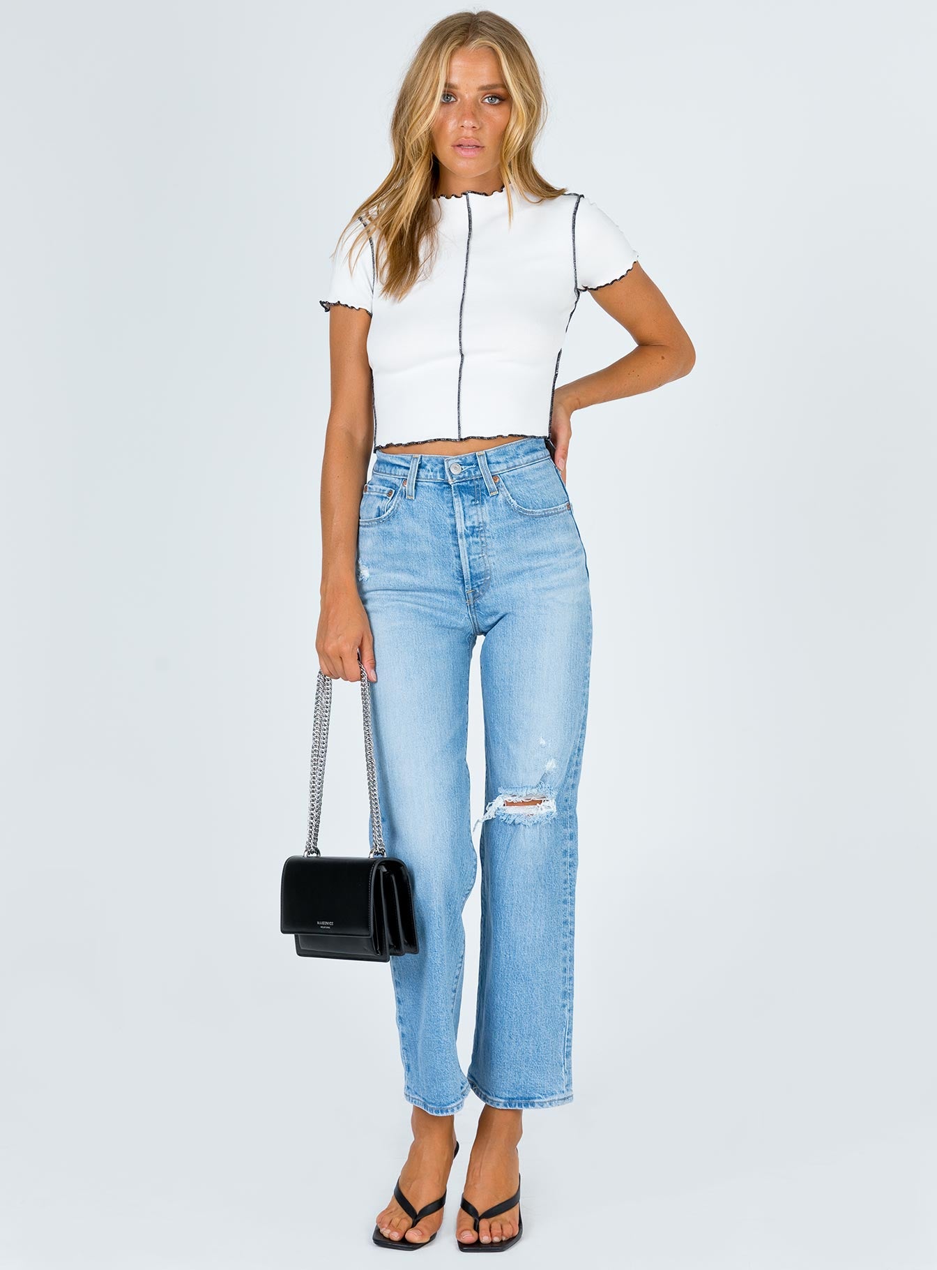 ribcage straight ankle jeans