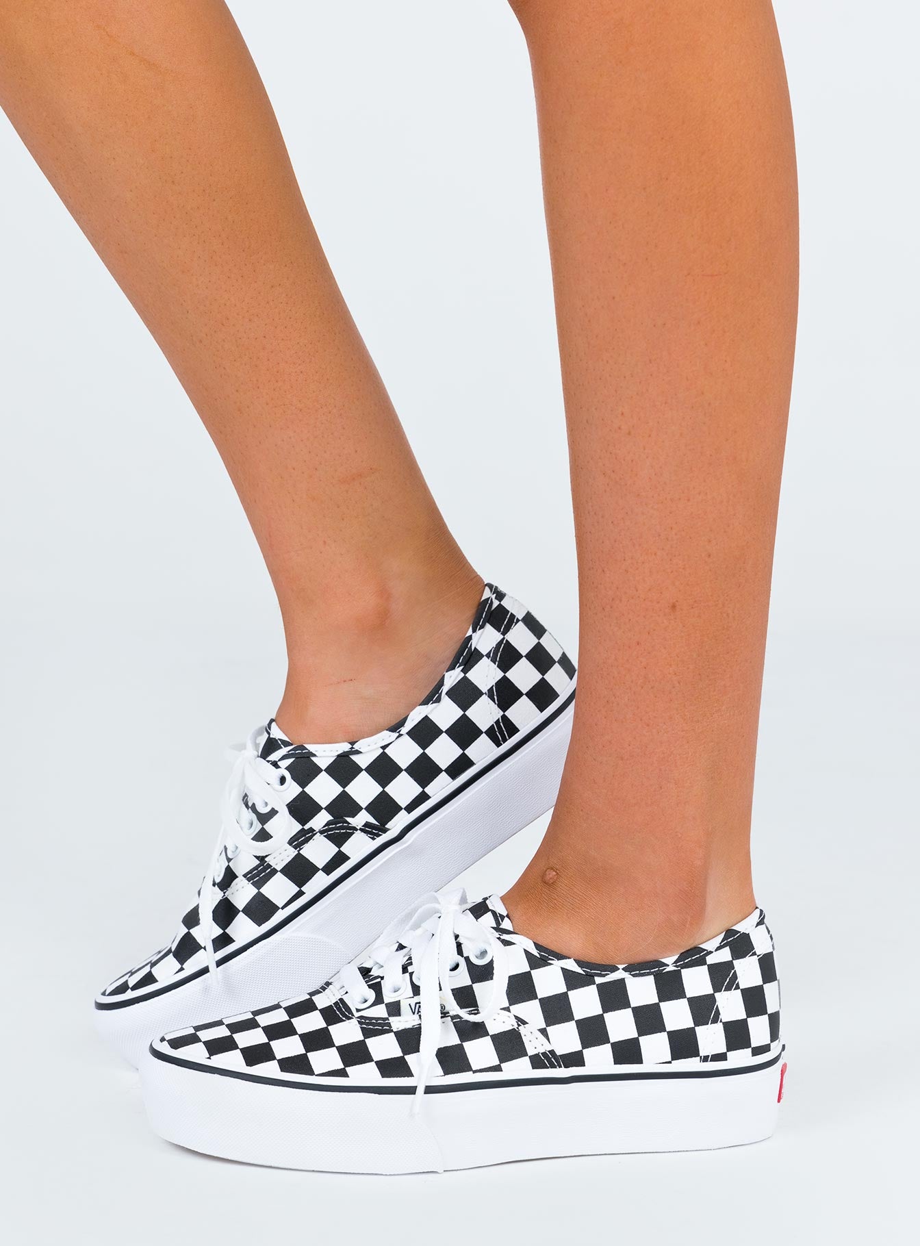 vans authentic platform checkerboard