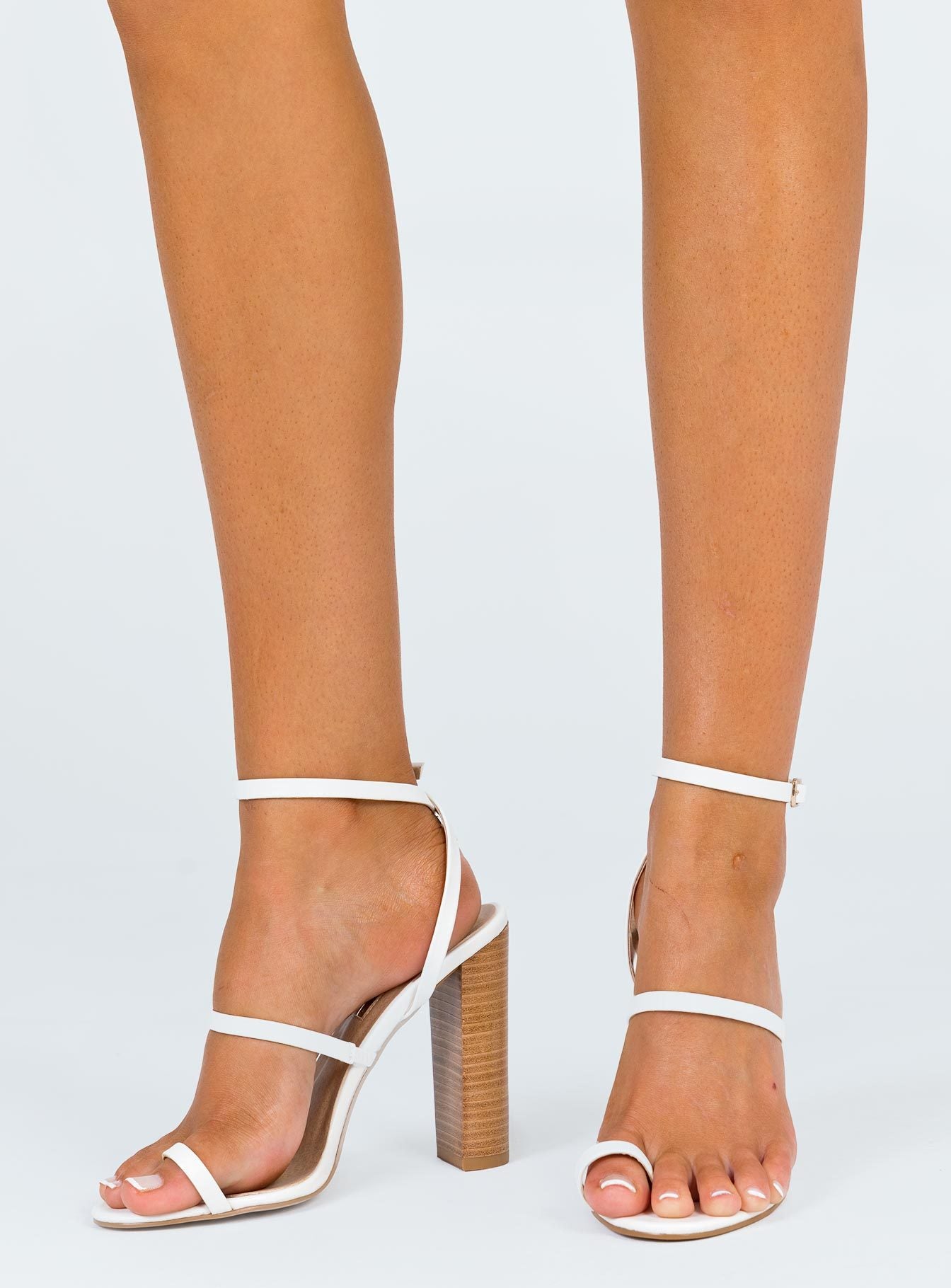 billini white heels