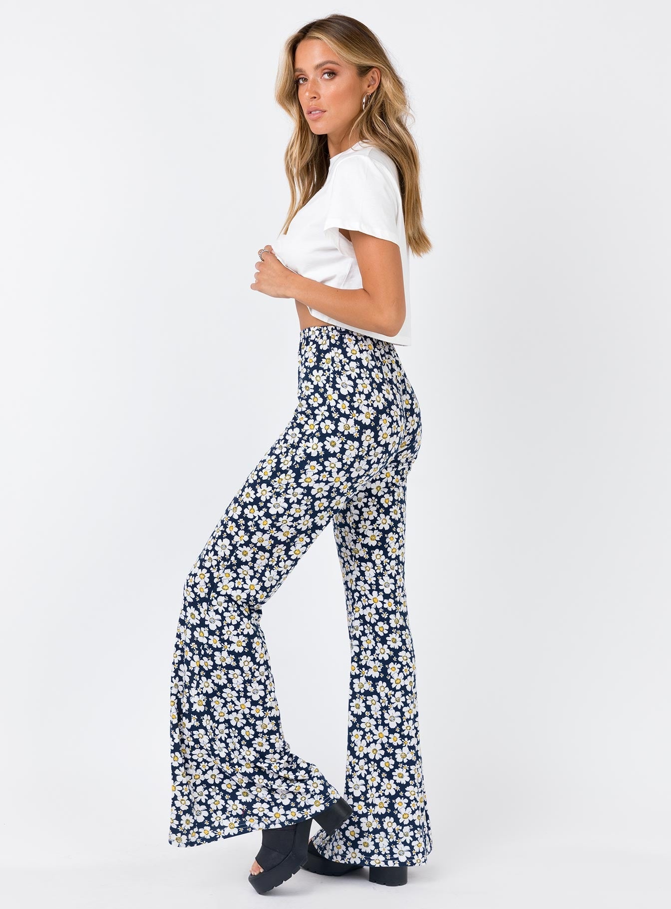 daisy flare pants