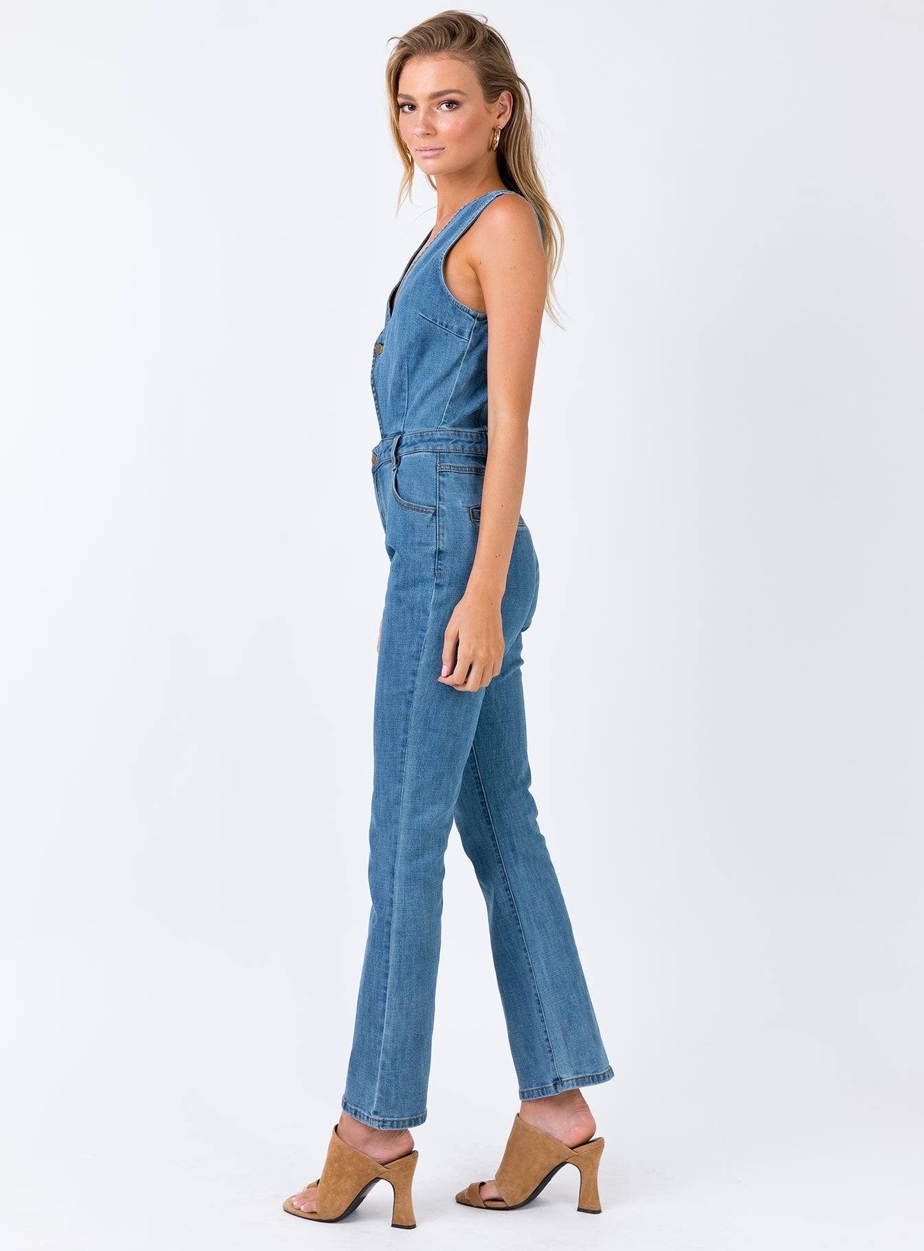 minkpink minx denim jumpsuit