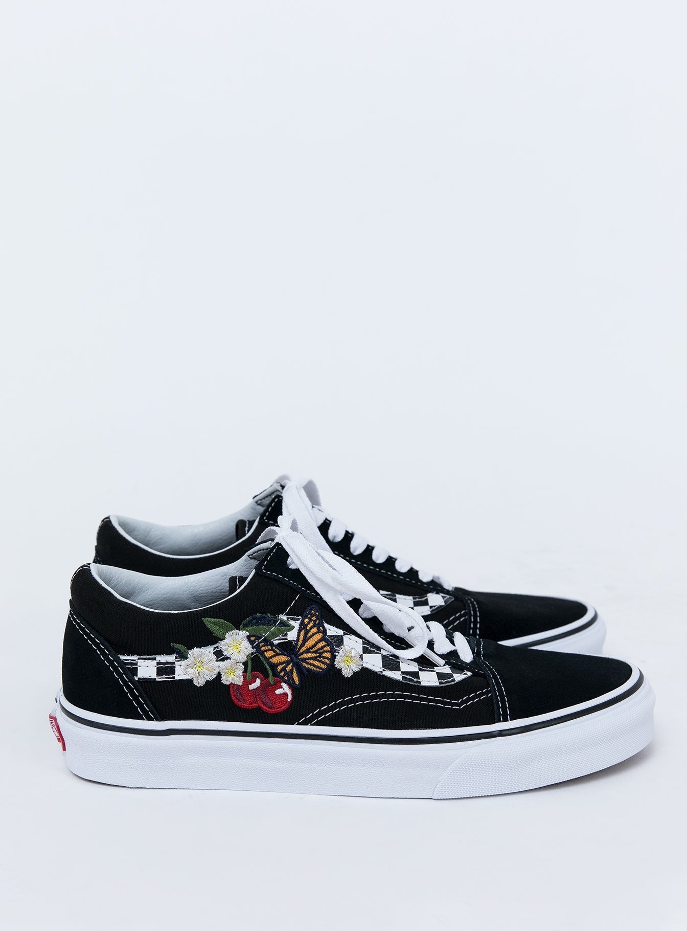 checker floral old skool