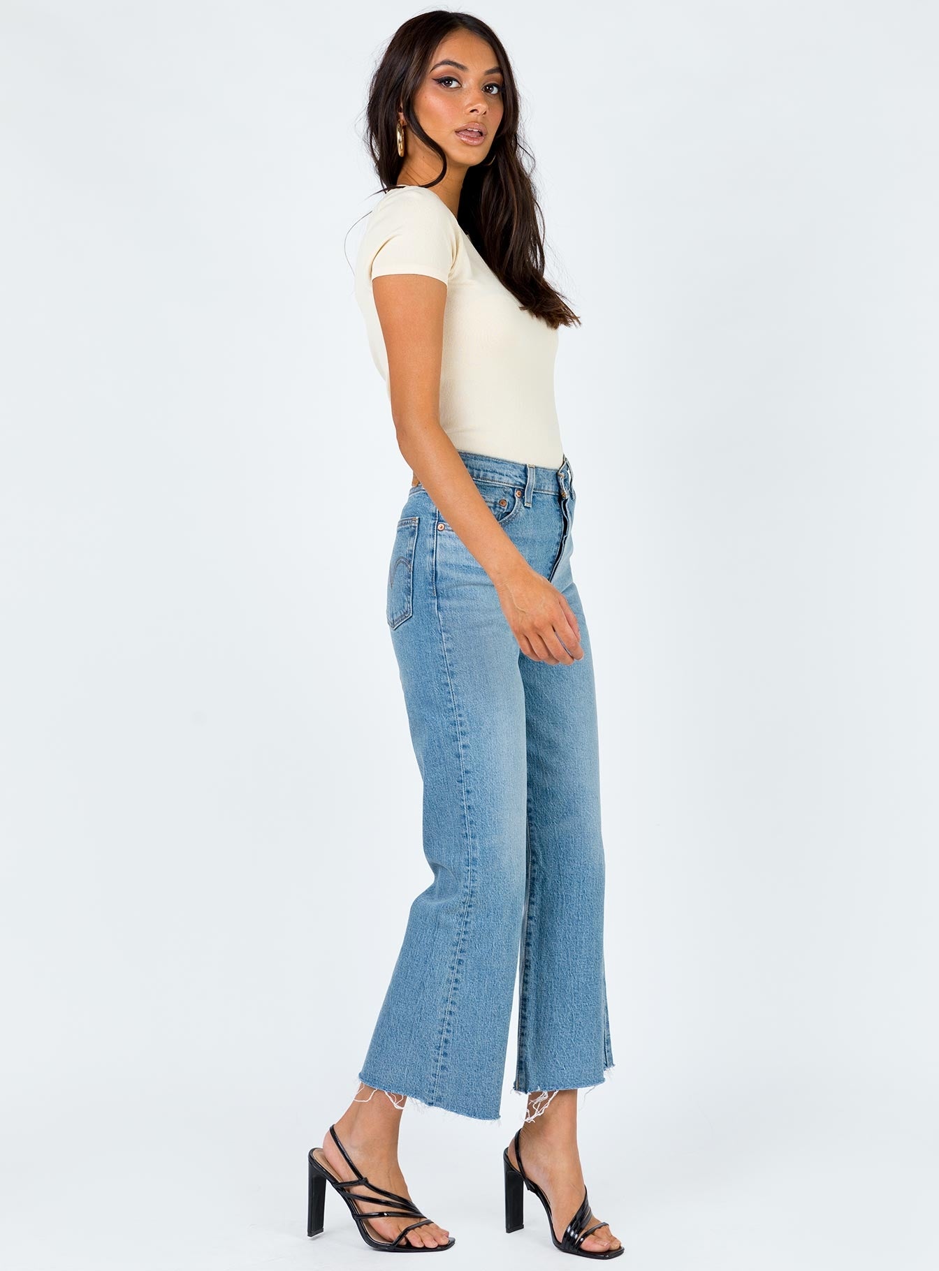 levi's ribcage crop flare jeans