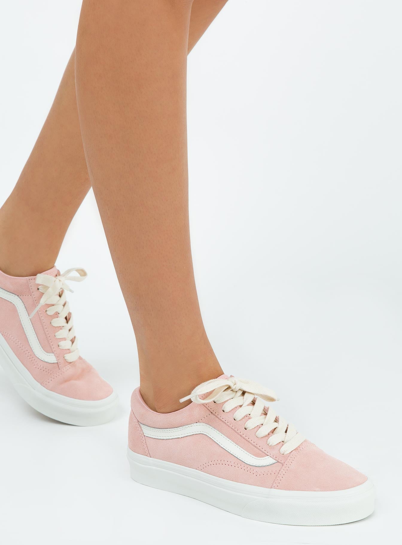 vans old skool herringbone lace pink