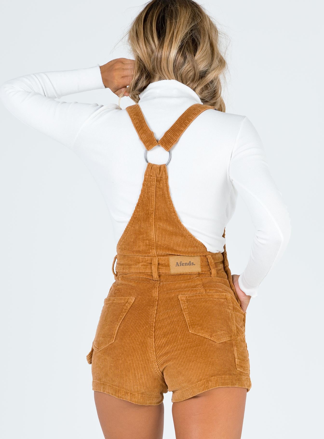tan skirt overalls