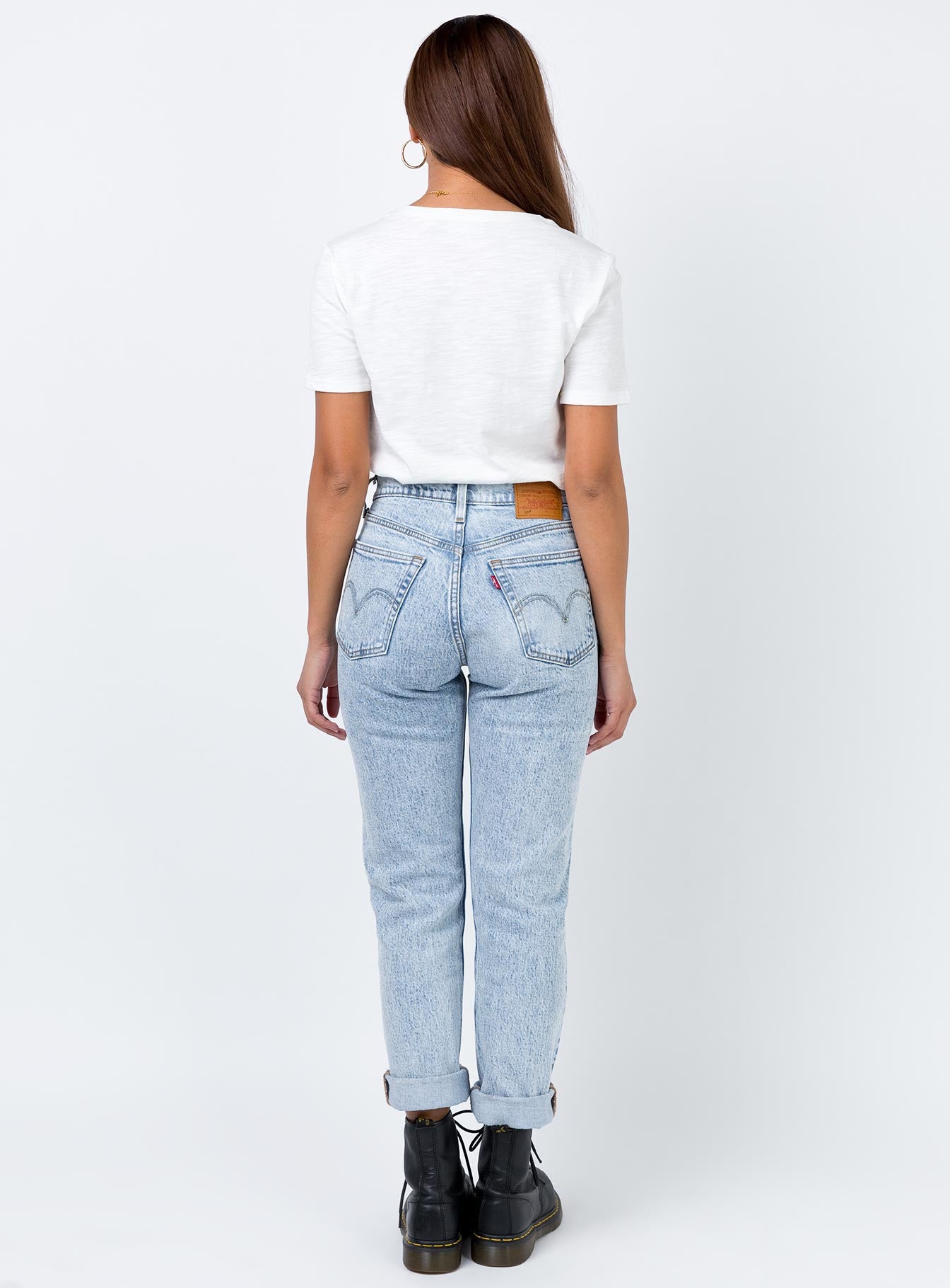 levi's 501 crop stone throw