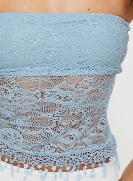 Zuleta Lace Strapless Top Cream