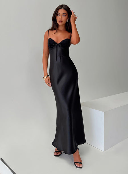 Shop Formal Dress - Fadyen Bias Cut Maxi Dress Black featured image