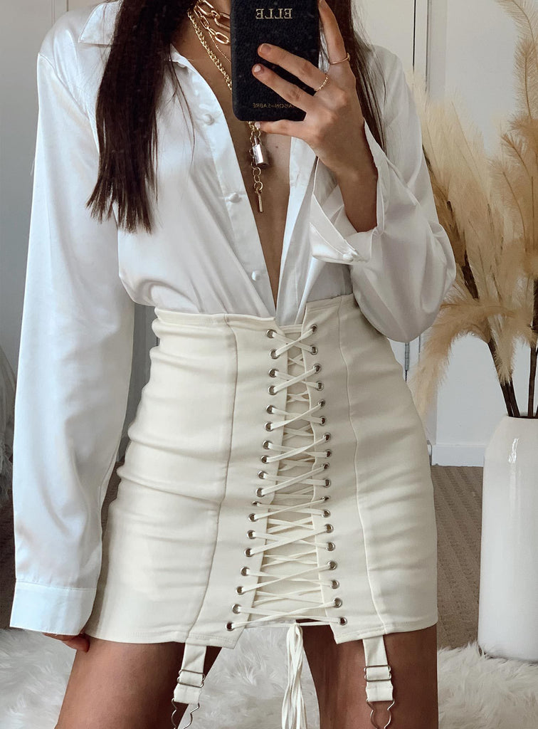 After Hours Mini Skirt White