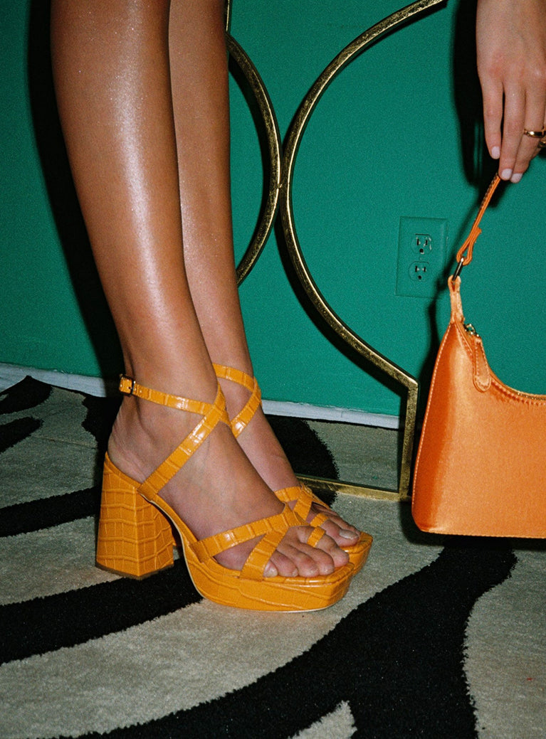 orange yellow heels