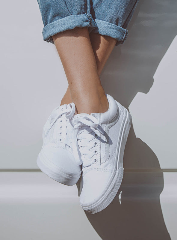 white old skool vans