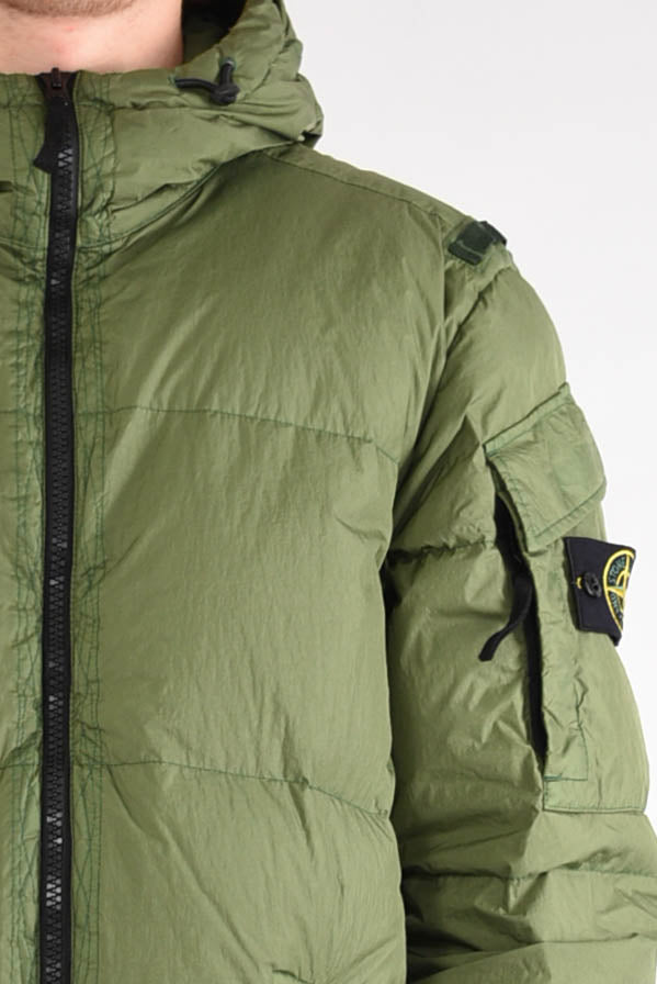 STONE ISLAND Down jacket garment dyed crinkle reps ny down