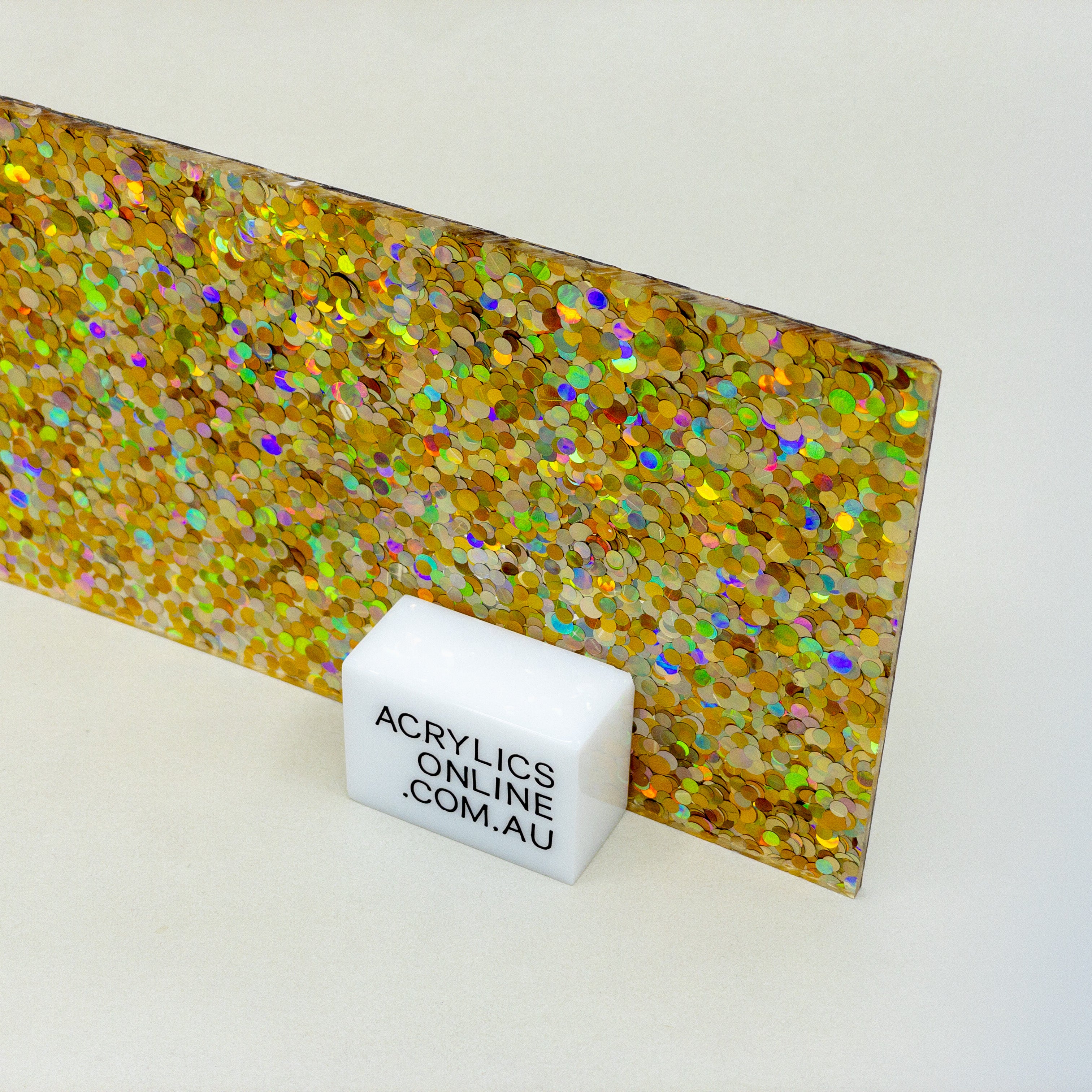 Gold Glitter Acrylic Sheet