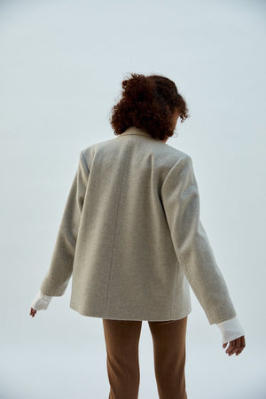 Geraldine Jacket | Light Grey | MUSIER PARIS NZ | jackets NZ | Black Box Boutique Auckland | Womens Fashion NZ
