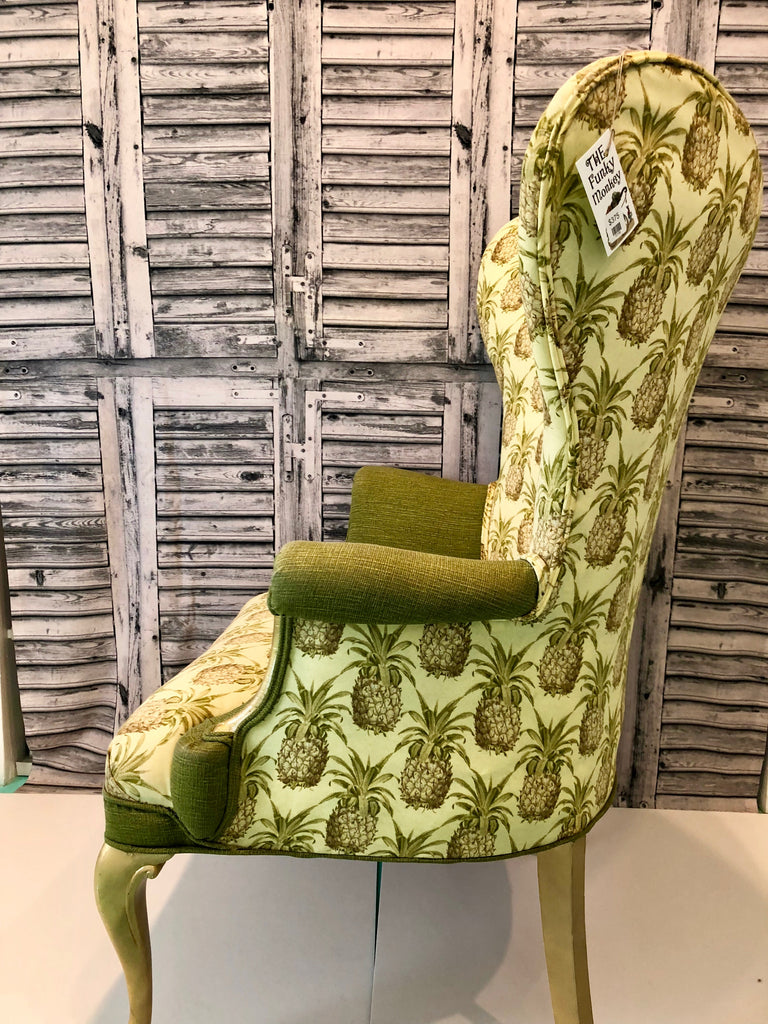 Large Pineapple Wing Back Chair The Funky Monkey Vb
