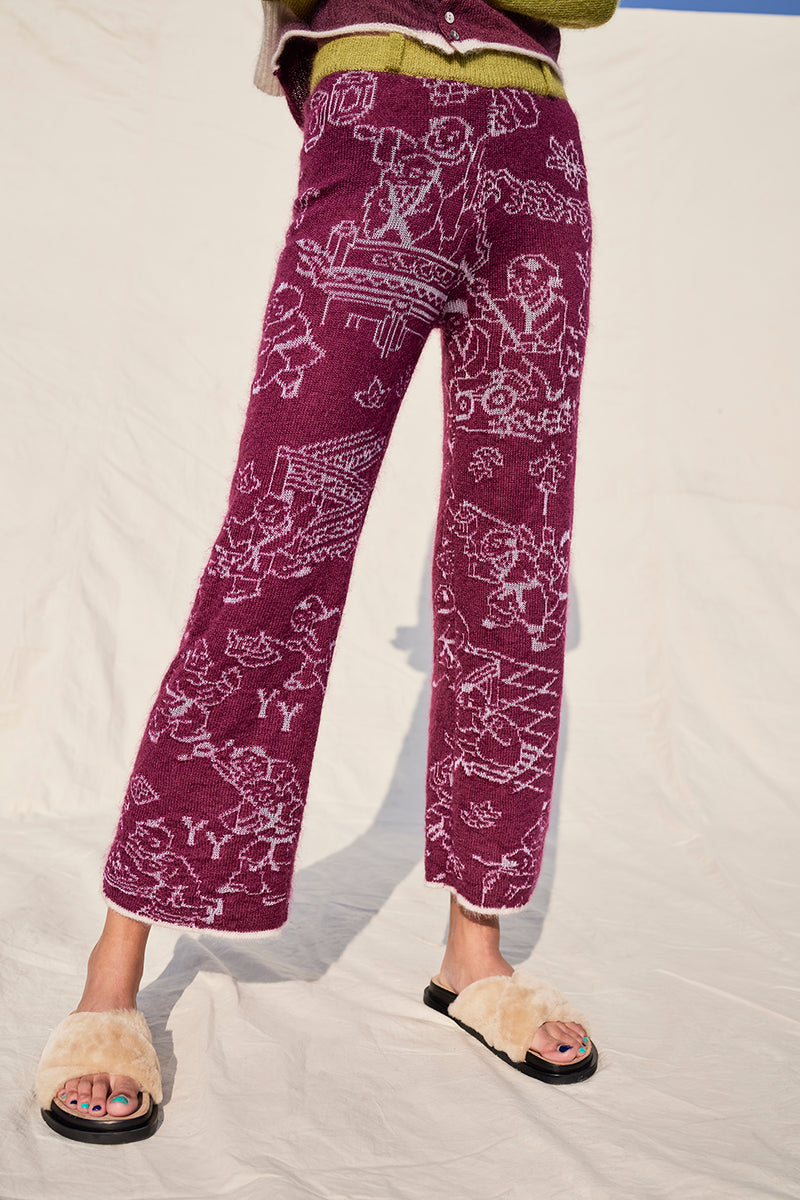 新品 YANYAN MOMO LAZA PANT IN GRAPE MOHAIR | www.docteur-valle.fr