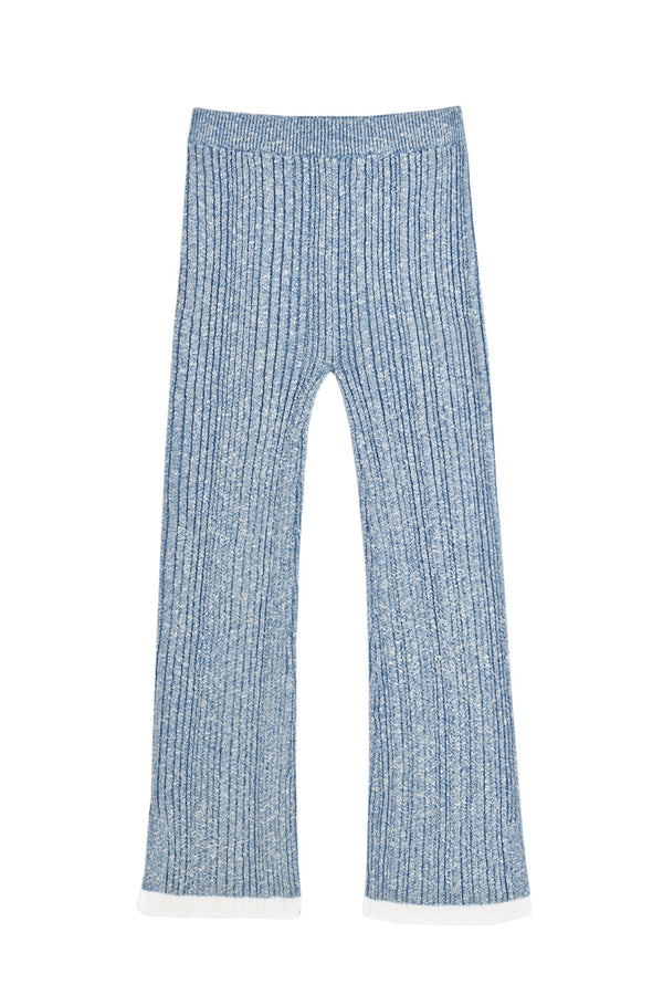 Romy Tweed Rib Pant in Turquoise – YanYan