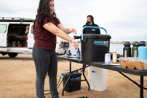 portable sink for outdoor prep