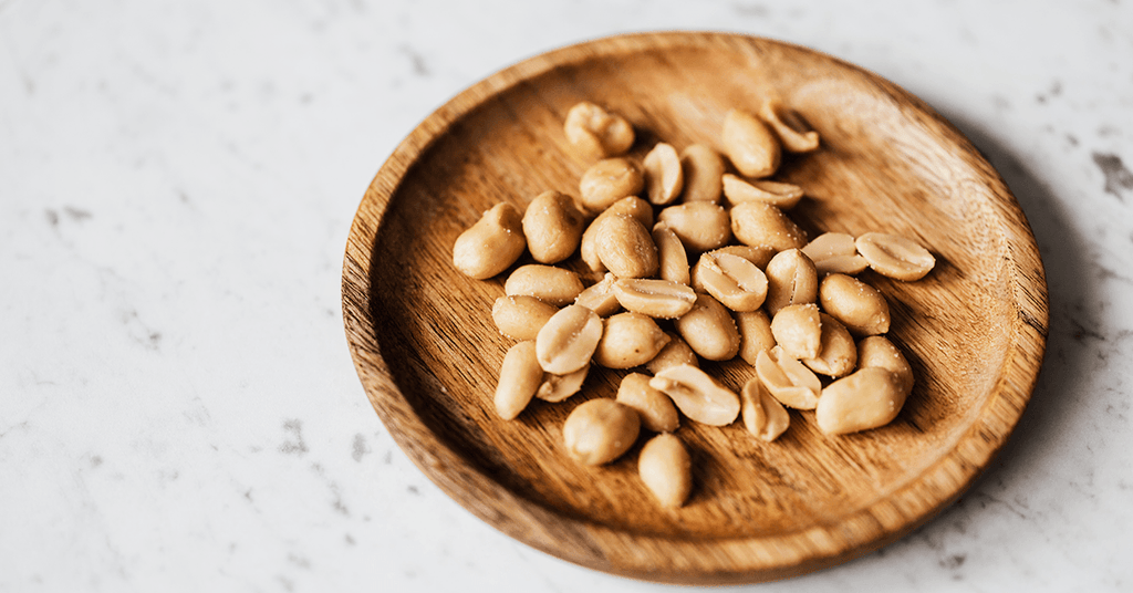 Plate of protein packed peanuts