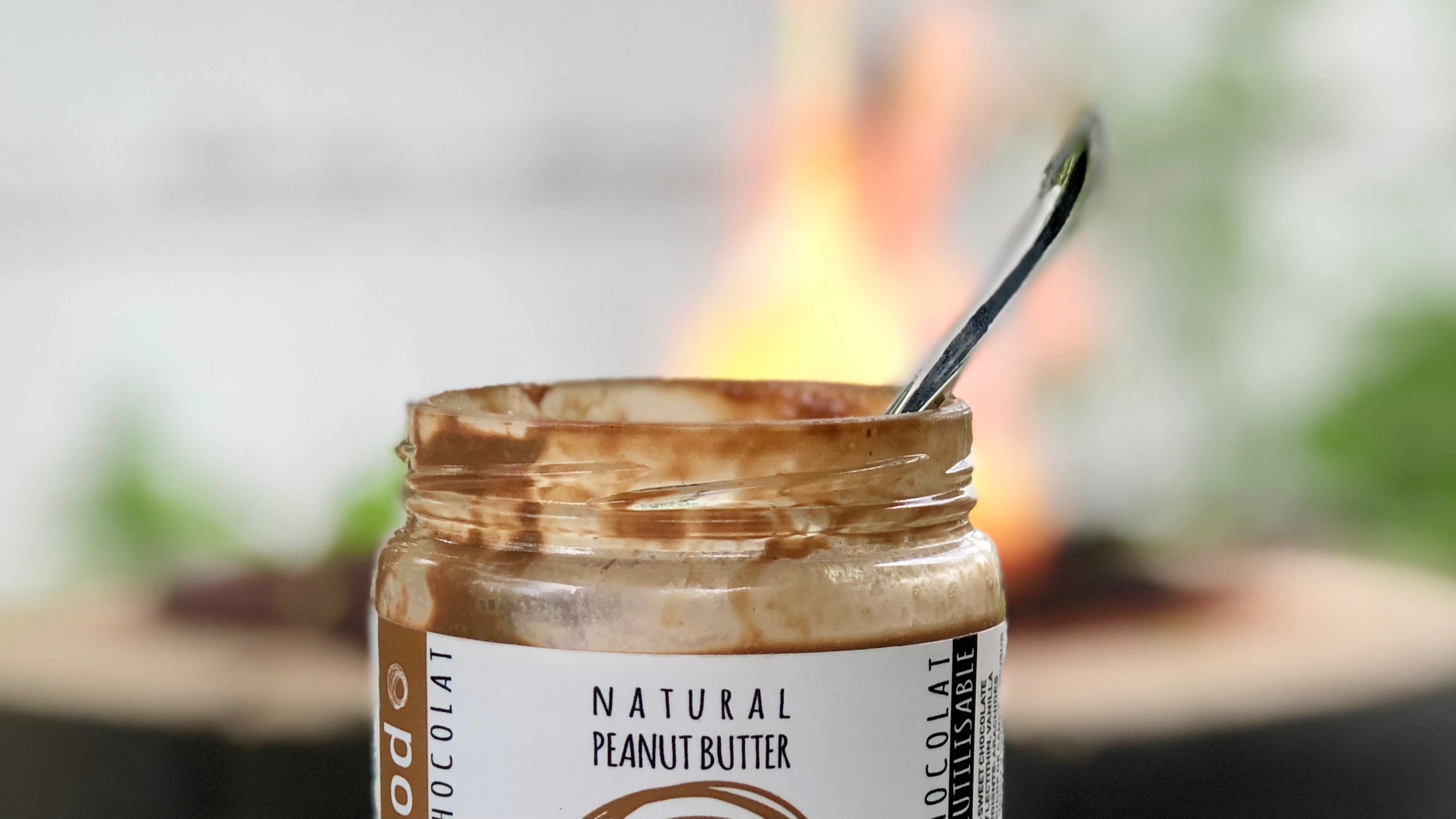 Chocolate Peanut Butter in Front of Campfire