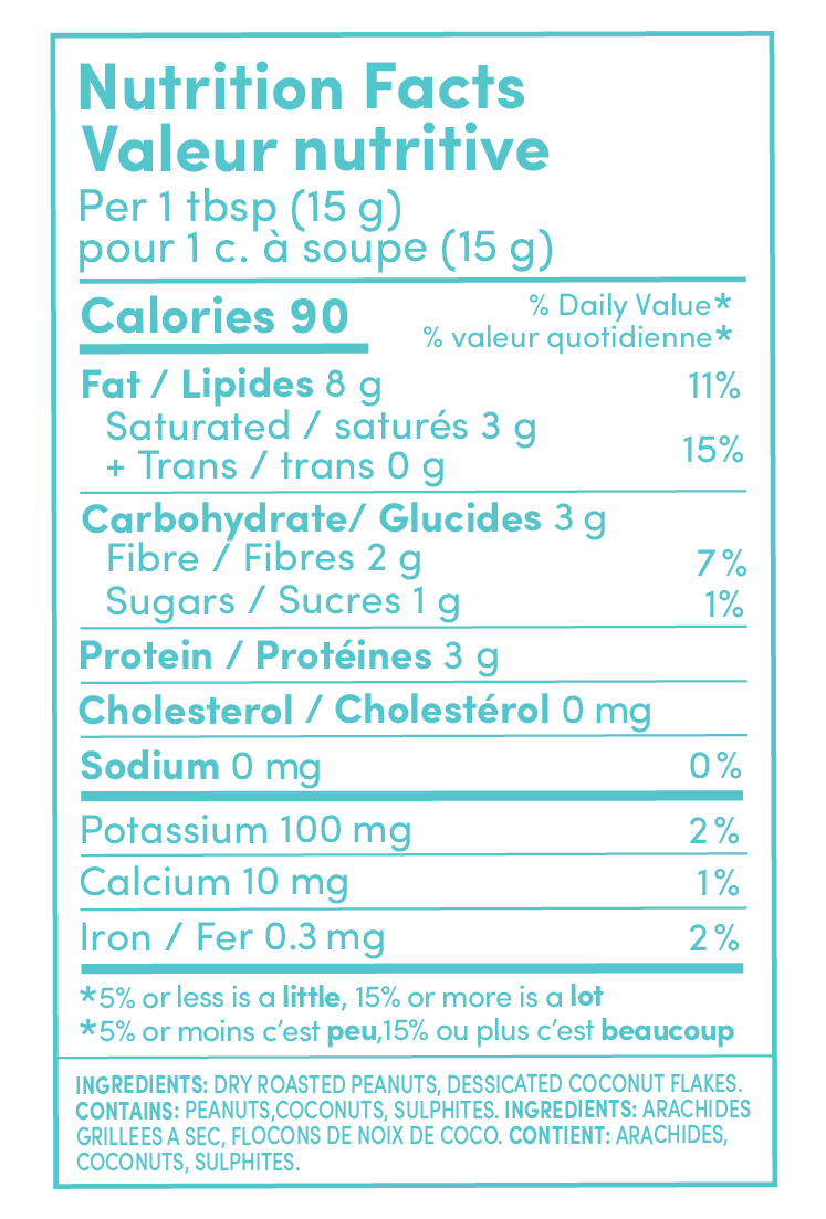 Natural peanut butter made with 100% dry roasted peanuts, 100 calories per spoon, high plant based protein content, filled with antioxidants, vitamins and minerals. A food with no cholesterol, and healthy fats. Only naturally occurring sugars, and no salt added. Vegan, gluten free and soy free.