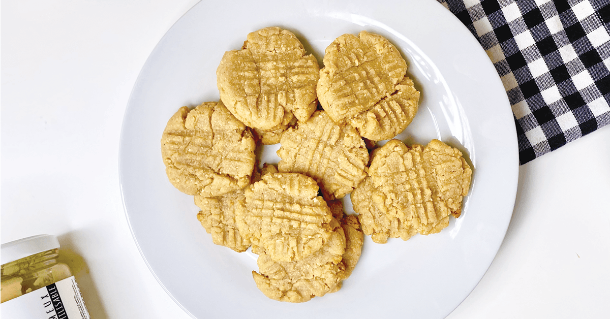 Vegan Keto Peanut butter cookies on plate