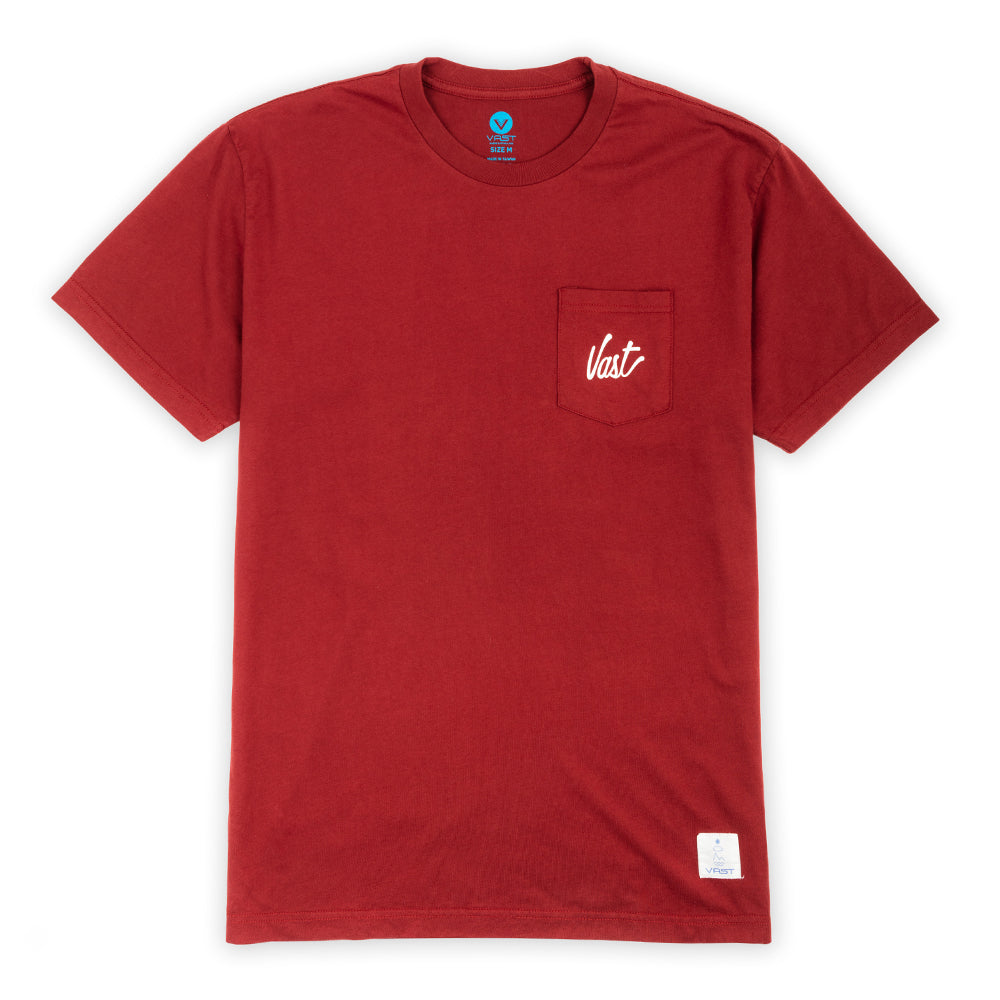 VAST Pocket Script Washed Tee - Red 短袖T恤 | VAST Surf Shop | Reviews on ...