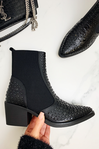 black stud chelsea boots