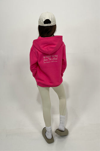 Mini activeluxe pink backprint hoodie
