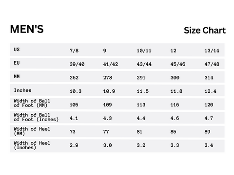 Size Charts