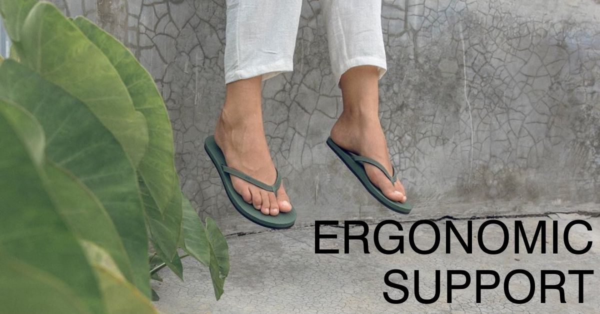 Indosole Leaf Green Flip Flops