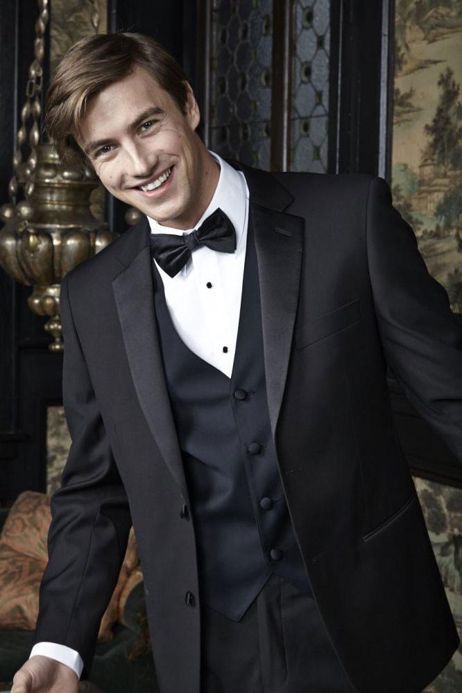 Washington Black Stretch Blend Tuxedo Pants –