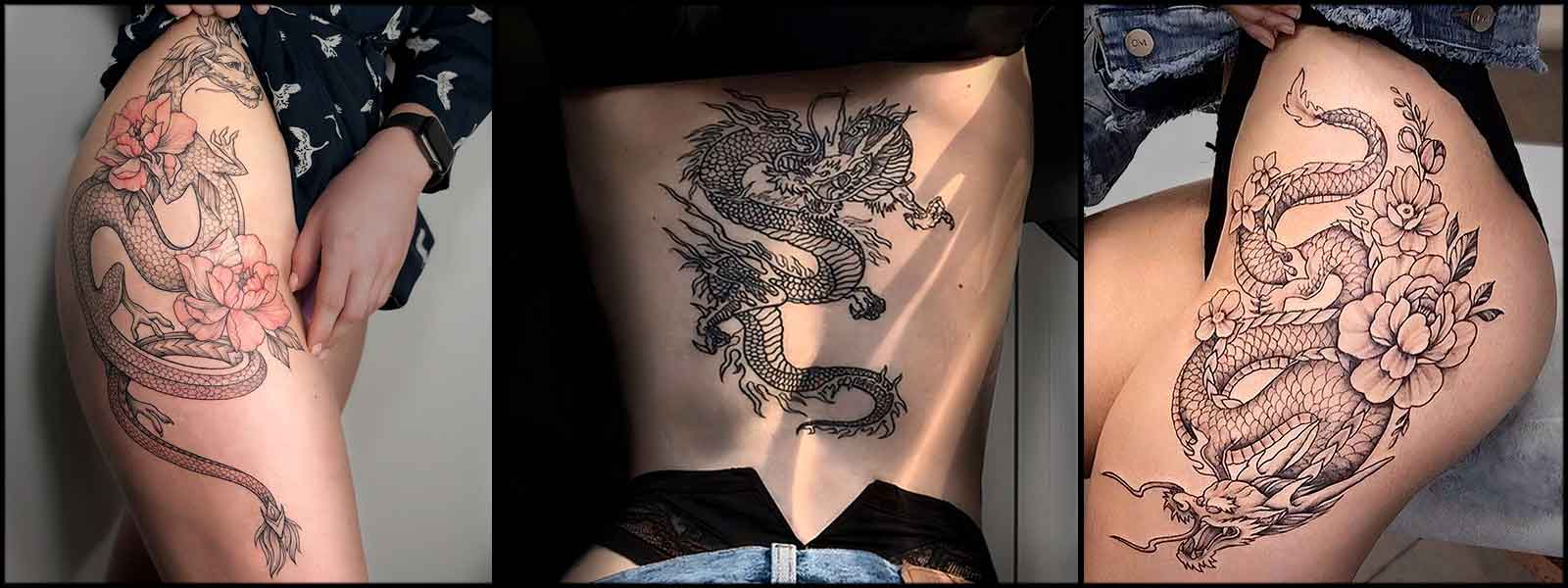 Tatouage dragon japonais femme