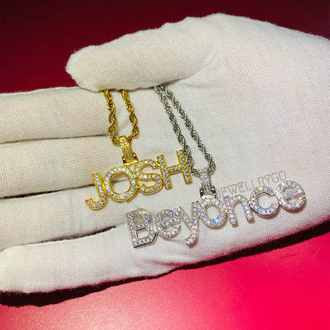 bling name necklace