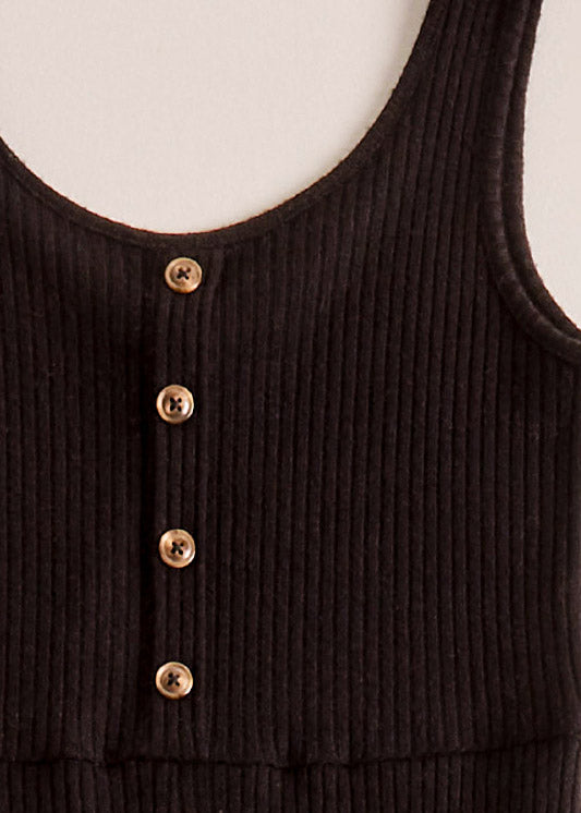 Girls Jagger Rib Jumper ribbed fabric and button detail.