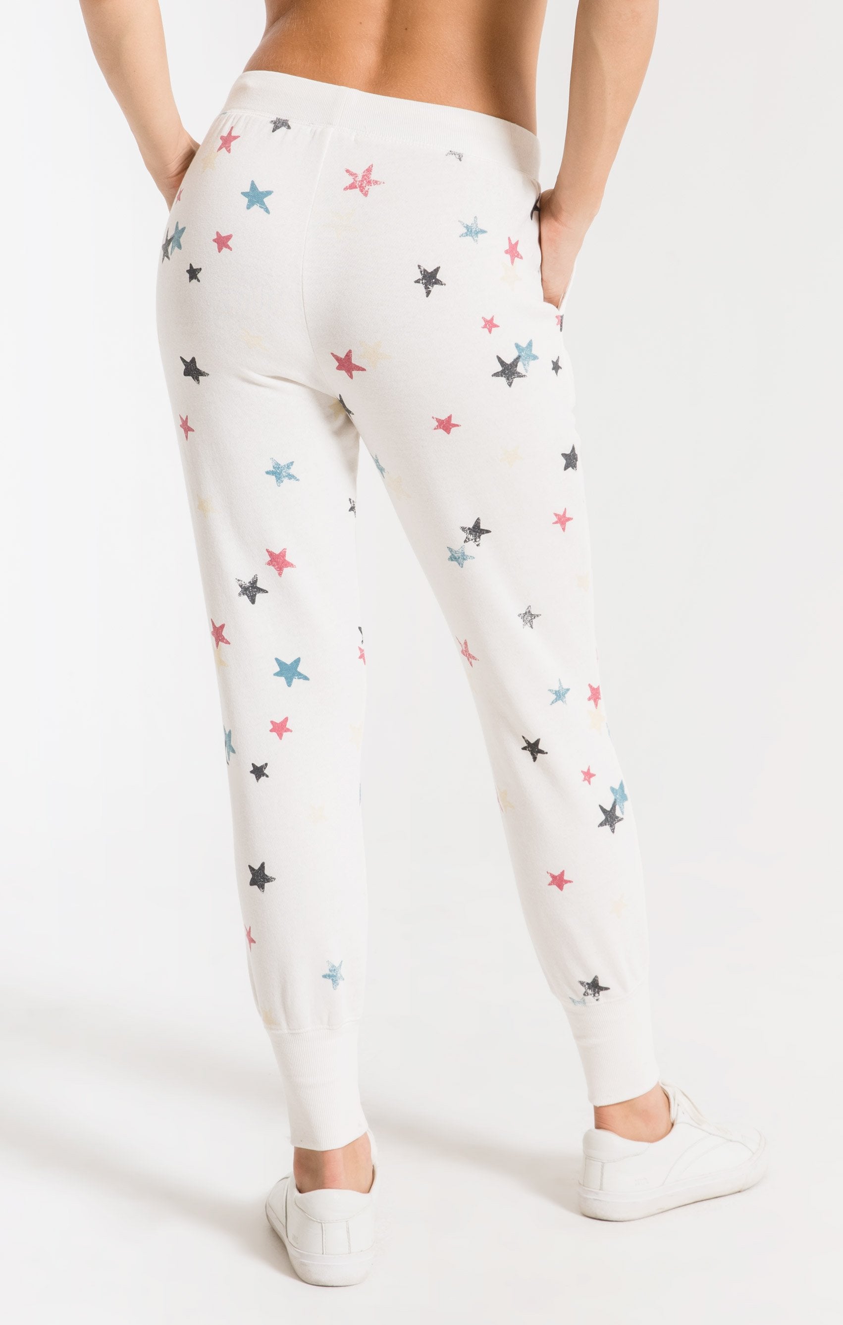 joggers with stars on the side