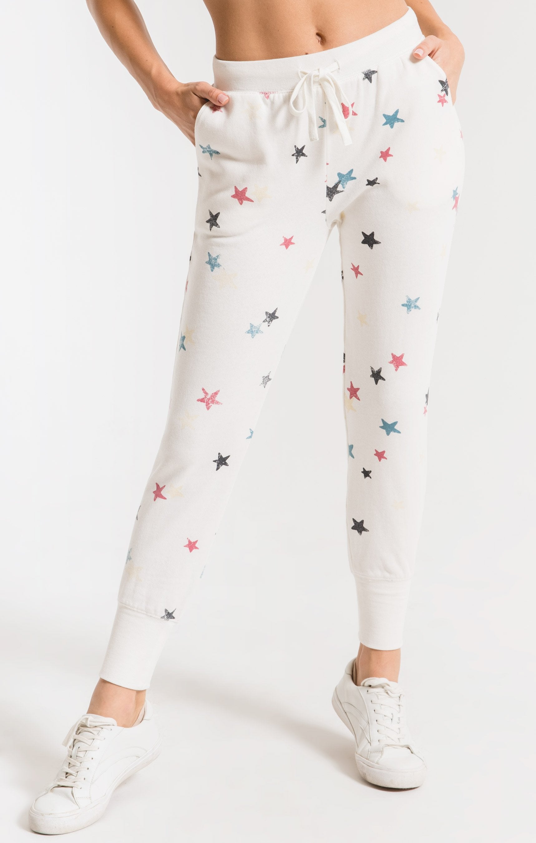 joggers with stars on the side