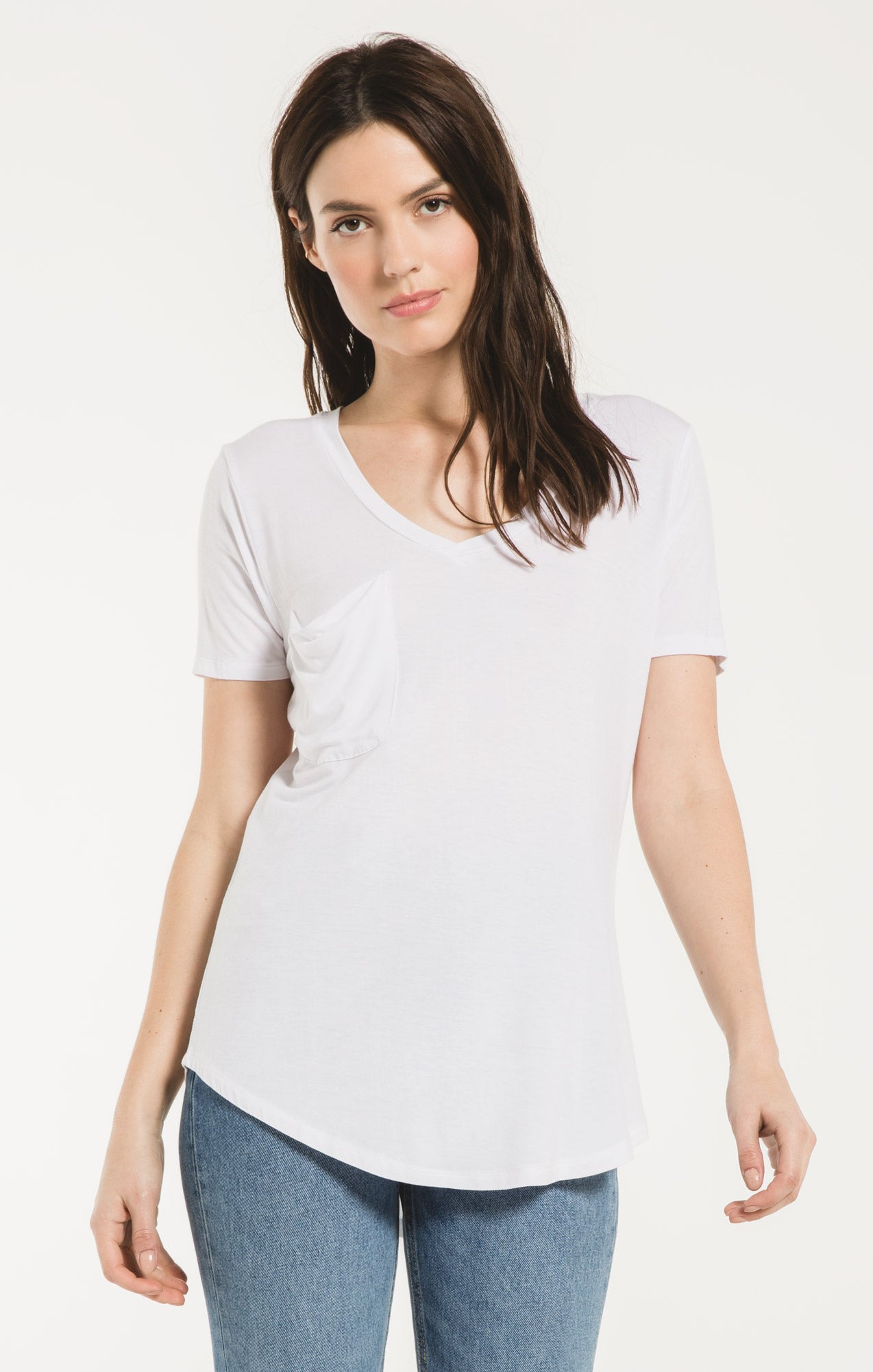 z supply sleek jersey pocket tee