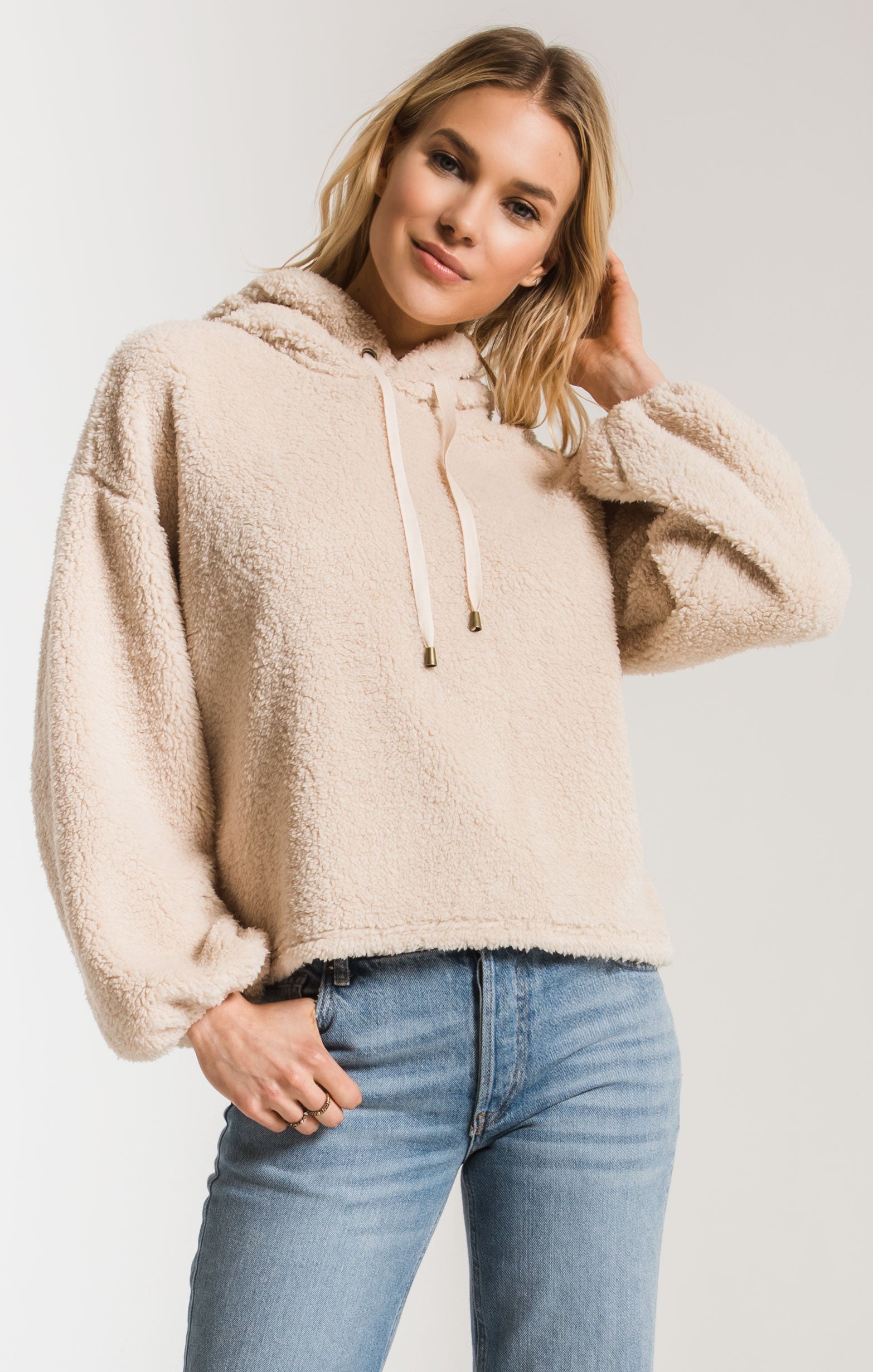 teddy sherpa pullover